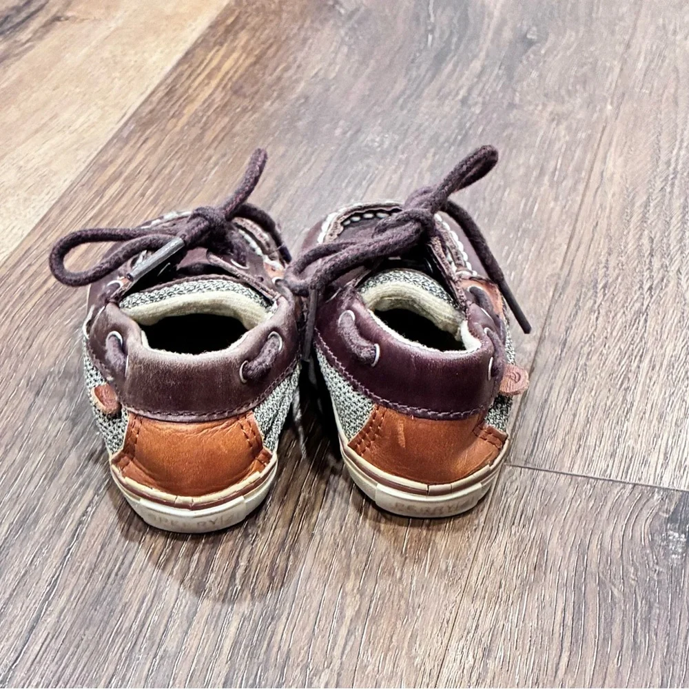 Sperry Bluefish Prewalker Brown Boat Shoes Top Sider Tan Size 4 Baby